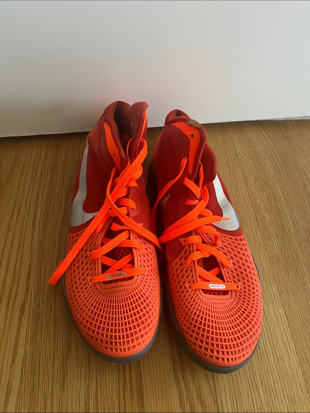 Nike Men's Bright Orange and White Athletic Shoes